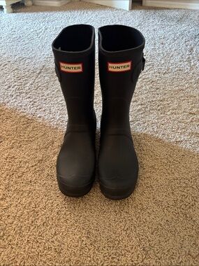 Hunter Mid Calf Black Rain Boots